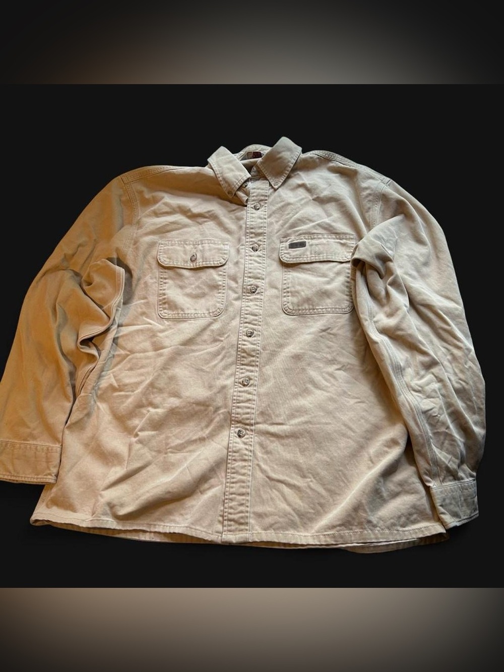 Carhartt Tan Button Up Utility Shirt